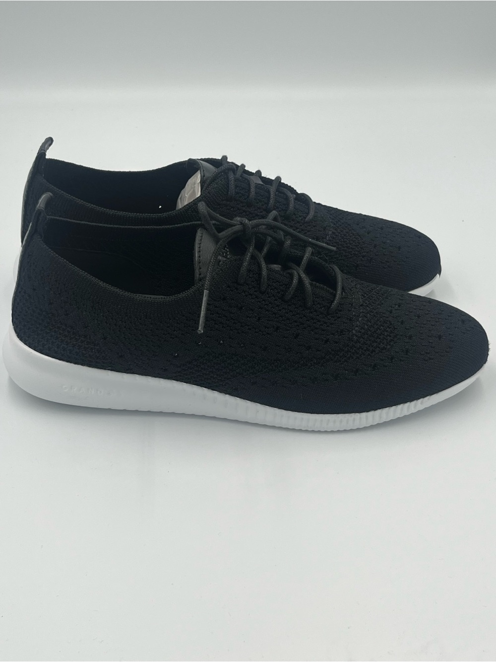 Cole Haan 2.ZeroGrand Stitchlite Wingtip Oxford Shoes Women’s Black Knit - Picture 1 of 8